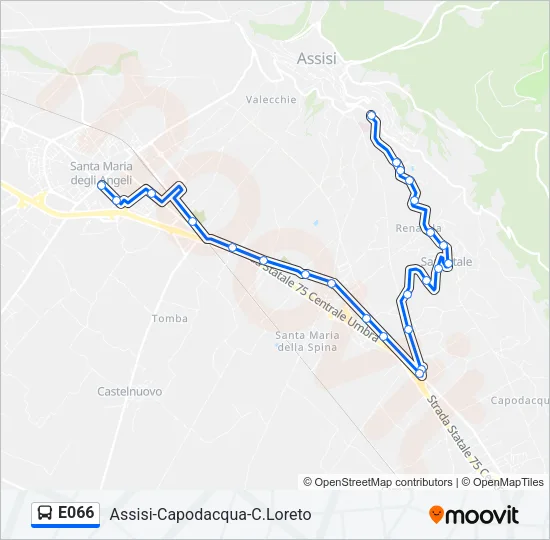 E066 Bus Line Map