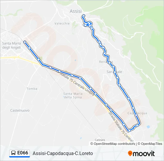 E066 Bus Line Map