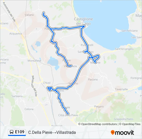 E109 Bus Line Map