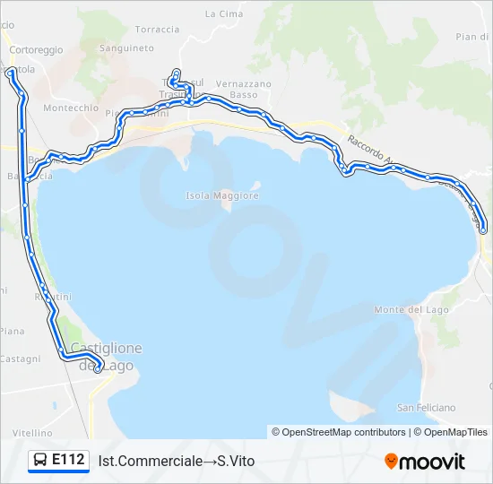 E112 Bus Line Map