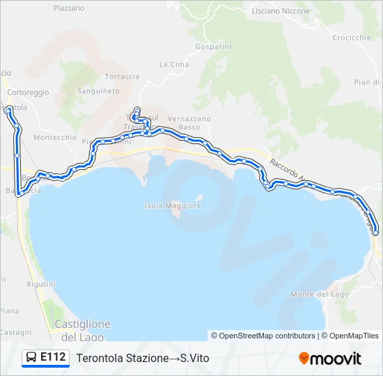 E112 Bus Line Map