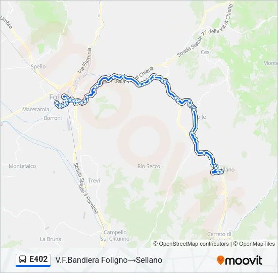 E402 Bus Line Map