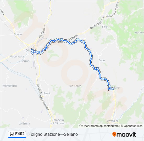 E402 bus Line Map