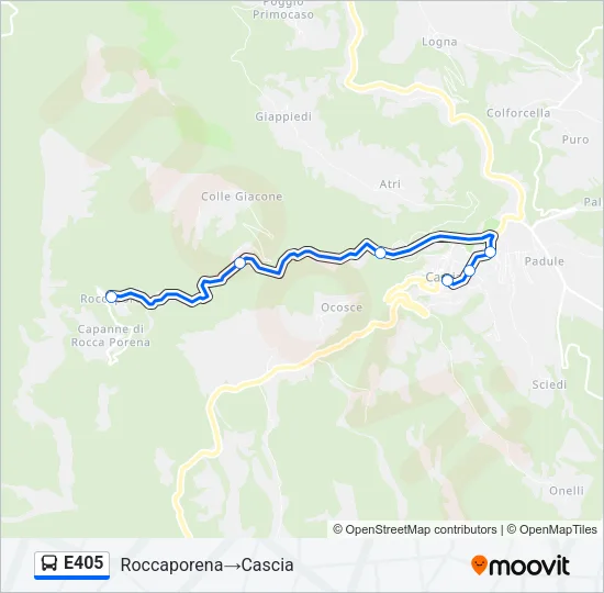 E405 Bus Line Map