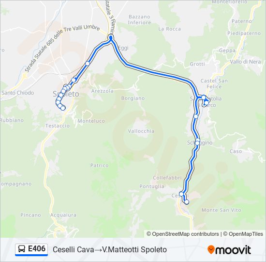 E406 bus Line Map