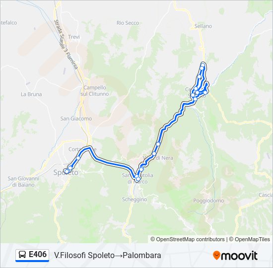 E406 bus Line Map