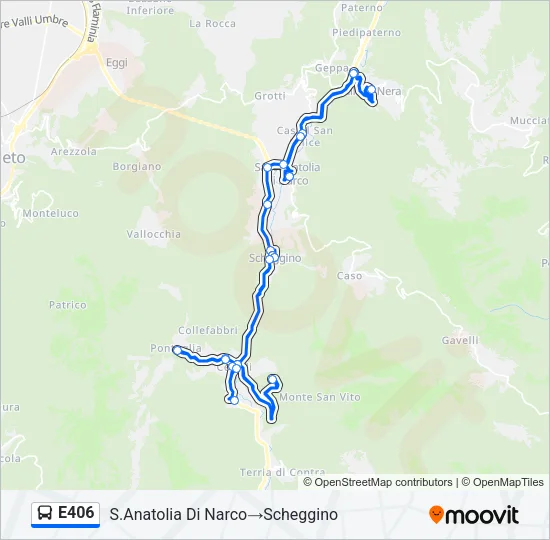 E406 Bus Line Map