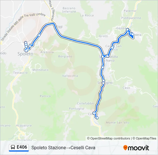 E406 Bus Line Map