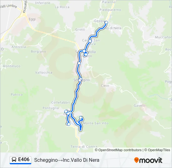 E406 Bus Line Map