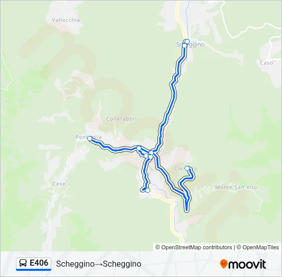 E406 Bus Line Map