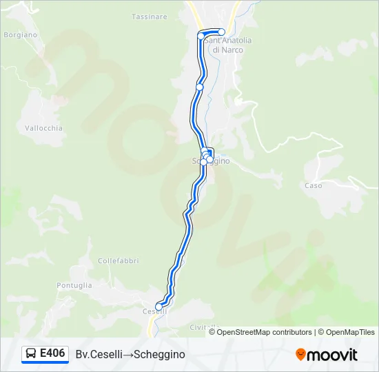 E406 Bus Line Map