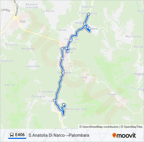 E406 Bus Line Map