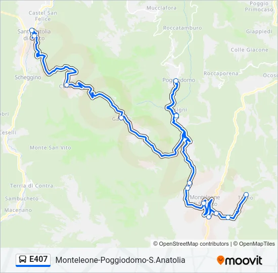 E407 Bus Line Map