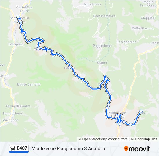 E407 bus Line Map