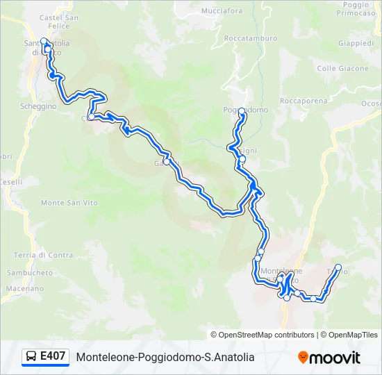 E407 Bus Line Map