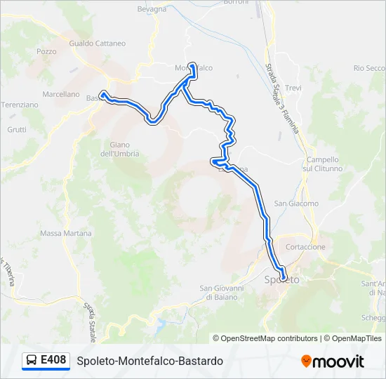 E408 Bus Line Map