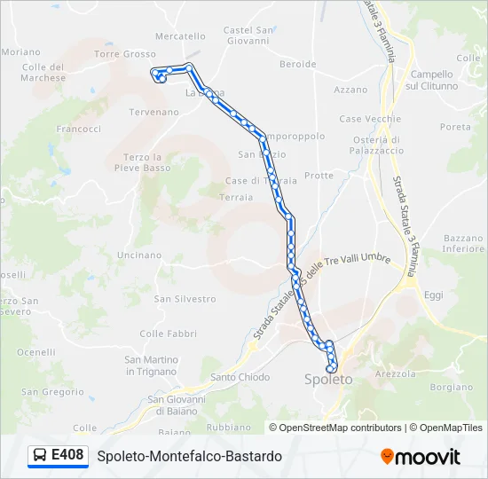 E408 Bus Line Map