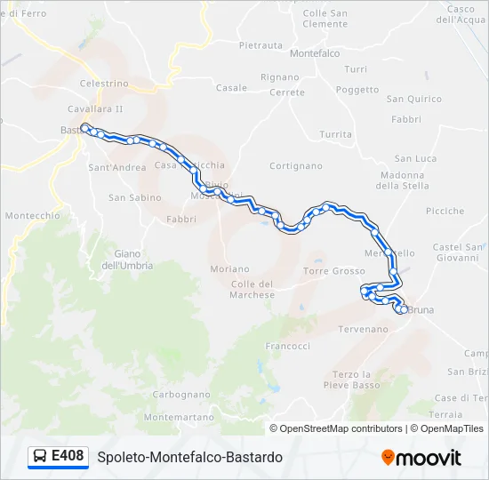 E408 Bus Line Map