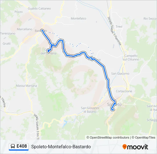 E408 Bus Line Map