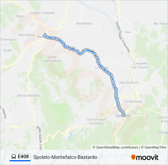 E408 Bus Line Map