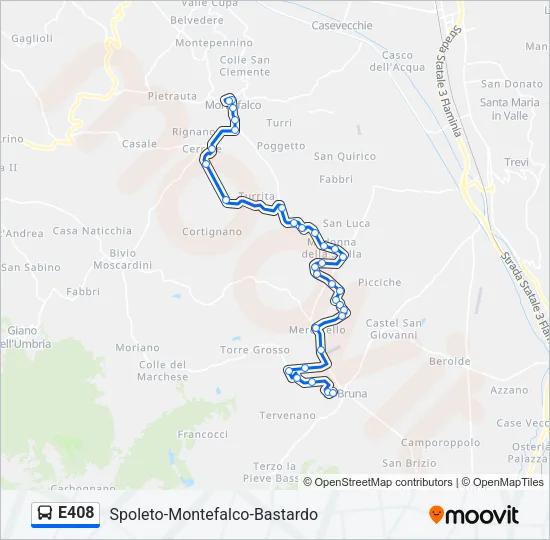 E408 Bus Line Map