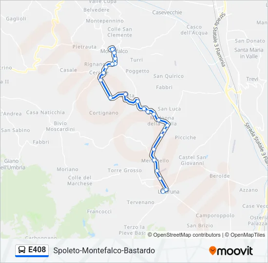 E408 Bus Line Map