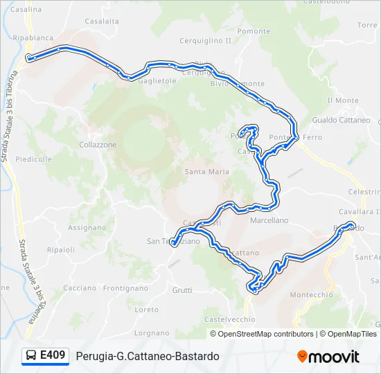 E409 Bus Line Map