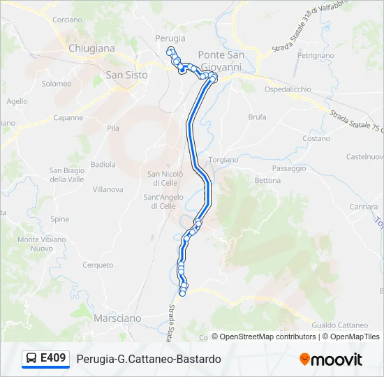 E409 Bus Line Map