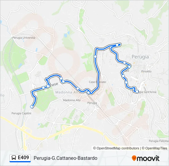 E409 Bus Line Map