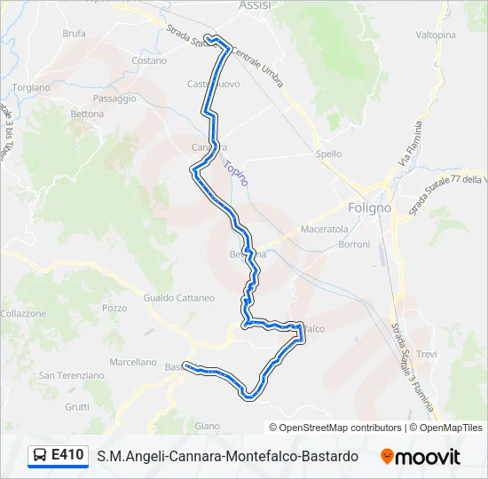 E410 Bus Line Map