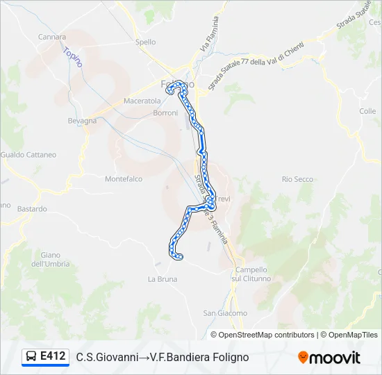 E412 Bus Line Map