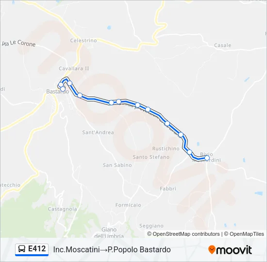 E412 Bus Line Map