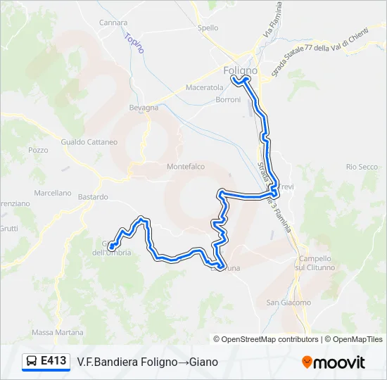 E413 Bus Line Map