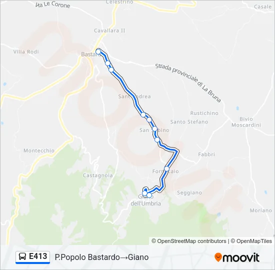 E413 Bus Line Map