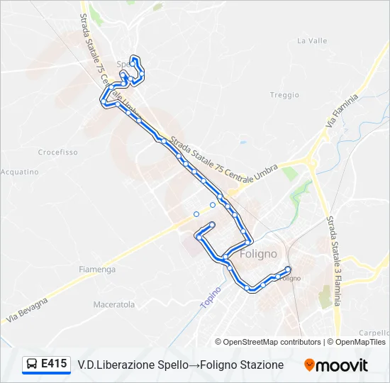 E415 Bus Line Map