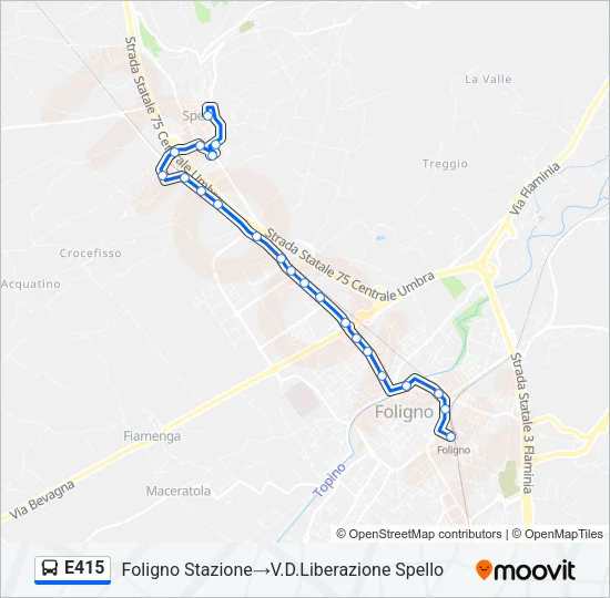 E415 Bus Line Map