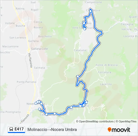 E417 Bus Line Map