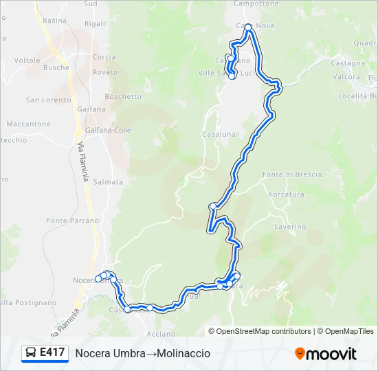 E417 Bus Line Map