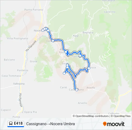 E418 Bus Line Map