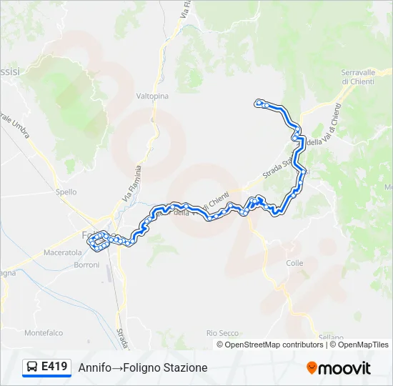E419 Bus Line Map