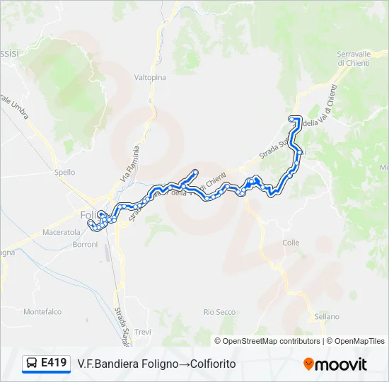 E419 Bus Line Map