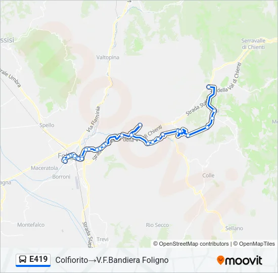 E419 Bus Line Map