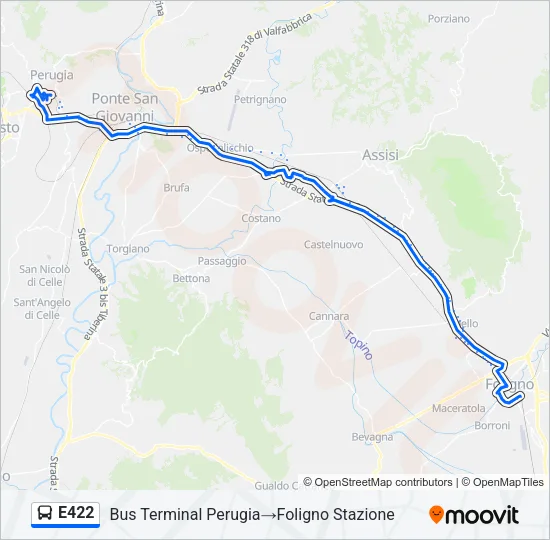 E422 Bus Line Map