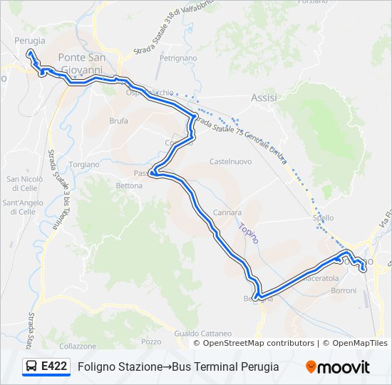 E422 bus Line Map