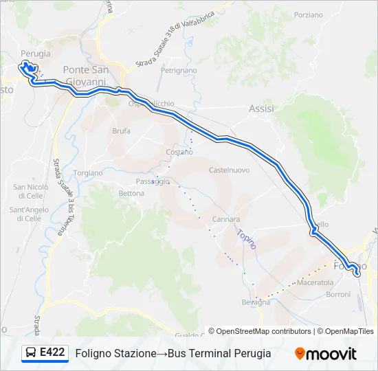 E422 Bus Line Map