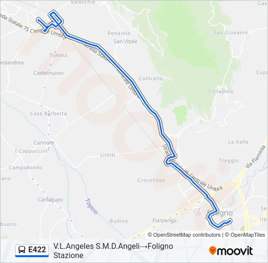 E422 Bus Line Map