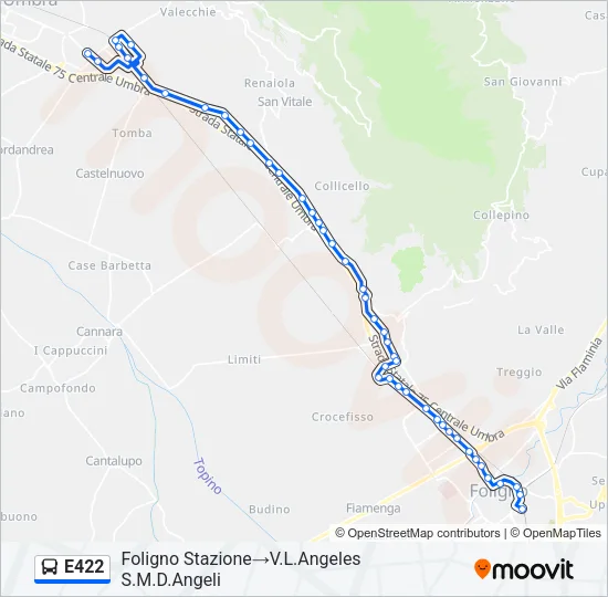 E422 Bus Line Map