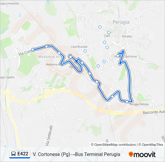 E422 Bus Line Map