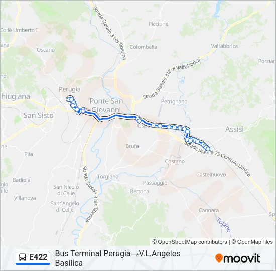 E422 Bus Line Map