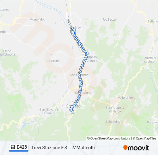 E423 bus Line Map
